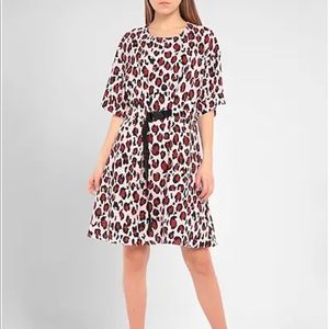 NWT Kenzo Leopard Print Pink Dress 10 New
